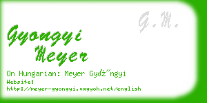 gyongyi meyer business card